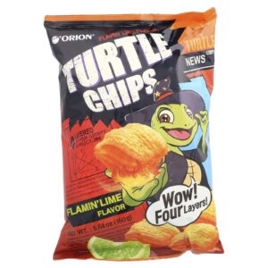 Orion Turtle Chips Limão Flamin 160 g (564 oz)