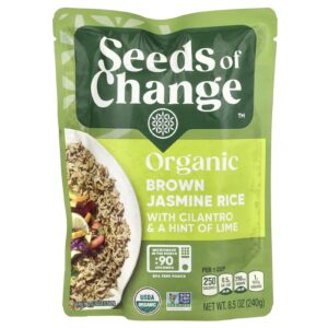 Seeds of Change Arroz de Jasmim Integral Orgânico com Coentro e Toque de Limão 240 g (85 oz)