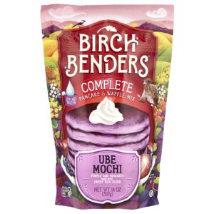 Birch Benders Mistura Completa para Waffle e Panqueca Ube Mochi 397 g (14 oz)