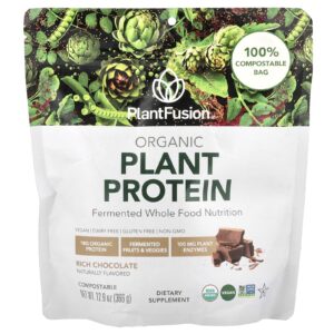 PlantFusion Proteína à Base de Plantas Orgânicas Chocolate Intenso 366 g (129 oz)