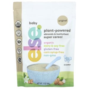 Else Bebê Supercereal de Amêndoas e Trigo Sarraceno à Base de Plantas A Partir de 6 Meses Original 198 g (7 oz)