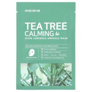 SOME BY MI Tea Tree Calming Máscara de Beleza com Ampola Luminosa para Brilho 1 Máscara 25 g (088 oz)