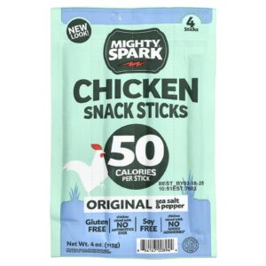 Mighty Spark Lascas de Frango Sal Marinho e Pimenta Original 4 Unidades