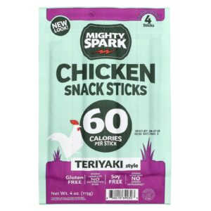 Mighty Spark Sticks para Lanche de Frango Estilo Teriyaki 4 Bastões