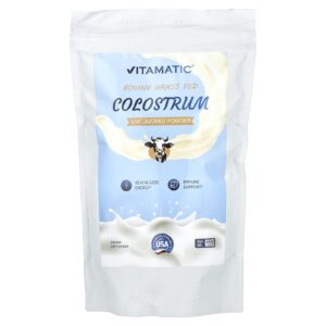 Vitamatic Colostro Bovino de Gado Criado no Pasto Sem Sabor 454 g (16 oz)