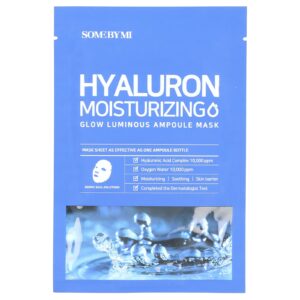 SOME BY MI Hidratante Hyaluron Máscara de Beleza com Ampola Luminosa para Brilho 1 Máscara Facial 25 g (088 oz)