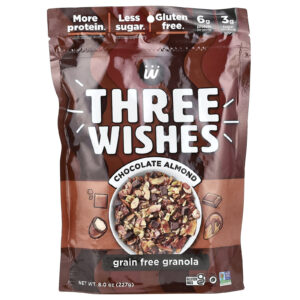 Three Wishes Granola Sem Grãos Chocolate e Amêndoa 227 g (8 oz)