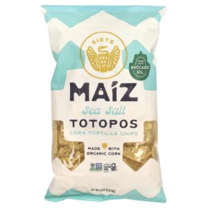 Siete Tortilhas de Milho Maiz Totopos Chips Sal Marinho 2126 g (75 oz)