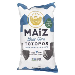 Siete Tortilhas de Milho Maiz Totopos Chips Milho Azul 2126 g (75 oz)