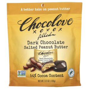 Chocolove Manteiga de Amendoim Salgada com Chocolate Amargo Recheado 54% de Cacau 100 g (35 oz)