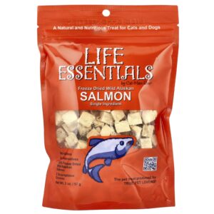 Cat-Man-Doo Life Essentials Salmão Selvagem do Alasca Liofilizado Para Cães e Gatos 57 g (2 oz)