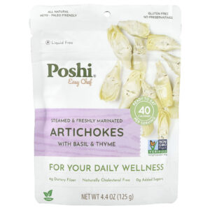 Poshi Easy Chef Alcachofras com Manjericão e Tomilho 125 g (44 oz)
