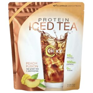 Chike Nutrition Chá Gelado de Proteína Fusão de Pêssego 287 g (101 oz)