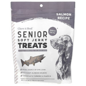 Chew + Heal Sênior Soft Jerky Treats Para Cães Salmão 142 g (5 oz)
