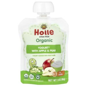 Holle Iogurte Orgânico com Maçã e Pera A partir de 8 Meses 85 g (3 oz)