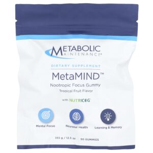 Metabolic Maintenance MetaMIND™ Goma Foco Nootrópico com Nutricog® Frutas Tropicais 90 Gomas