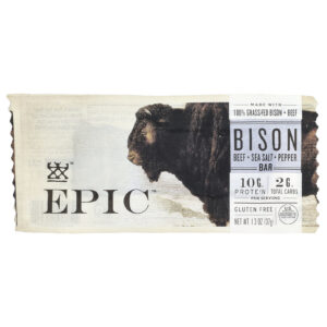 Epic Bar Barra Bisonte Carne + Sal + Pimenta 37 g (13 oz)