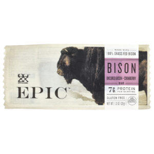 Epic Bar Bison Bar Bacon Não Curado + Cranberry 13 oz (37 g)