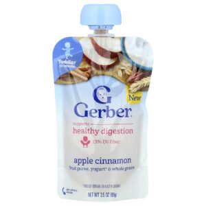 Gerber Purê de Frutas Iogurtes e Grãos Integrais A partir de 12 Meses Maçã e Canela 99 g (35 oz)