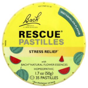 Bach Pastilhas Rescue® Alívio do Estresse Melancia 35 Pastilhas 50 g (17 oz)