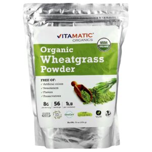 Vitamatic Grama de Trigo Orgânica em Pó 454 g (16 oz)