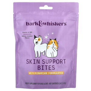 Dr. Mercola Skin Support Bites Para Cães e Gatos Cheddar Branco 180 g (634 oz)