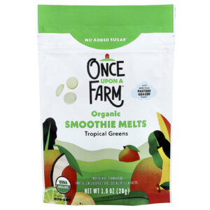 Once Upon A Farm Smoothie Orgânico Melts Bebê Verduras Tropicais 28 g (1 oz)
