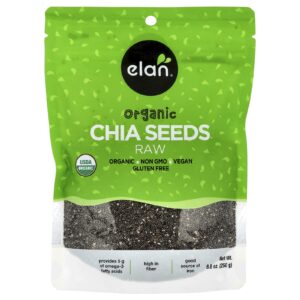 Elan Sementes de Chia Orgânica Crua 250 g (88 oz)