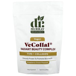 Dr. Murrays VeCollal® Complexo Vegano de Beleza Radiante Creme de Morango 454 g (16 oz)