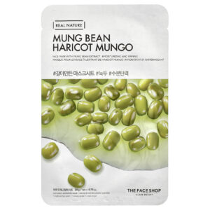 The Face Shop Real Nature Máscara Facial de Beleza Feijão Mungu 1 Unidade 20 g (07 oz)