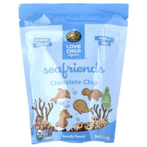 Love Child Organics Natures Path Sea Friends™ Biscoitos com Pedaços de Chocolate 140 g (49 oz)