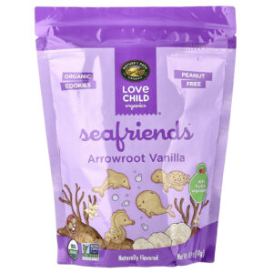 Love Child Organics Natures Path Sea Friends™ Biscoitos de Araruta e Baunilha 140 g (49 oz)