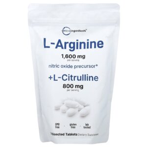 Micro Ingredients L-Arginina + L-Citrulina 240 Comprimidos Bipartidos
