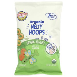 Earths Best Bastões Melty Orgânicos Lanche de Milho Tufado Mais de 8 Meses Vegetais da Primavera 20 g (07 oz)