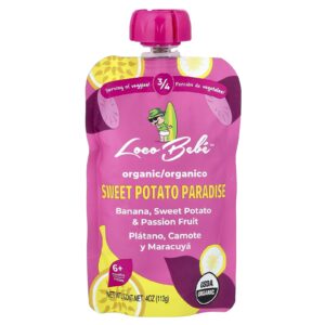 Loco Bebe Purê Orgânico A partir de 6 Meses Paraíso de Batata-Doce 113 g (4 oz)