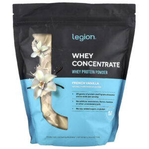 Legion Athletics Concentrado de Whey Proteína Whey em Pó Baunilha Francesa 861 g (19 lb)