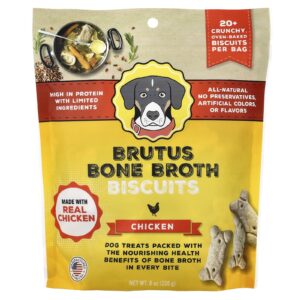 Brutus Bone Broth Biscoitos Para Cães Frango 226 g (8 oz)