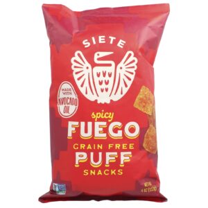 Siete Biscoitos Puff sem Grãos Fuego Picante 113 g (4 oz)