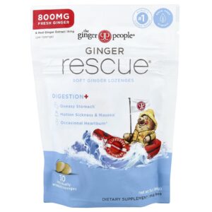 The Ginger People Ginger Rescue® Pastilhas Suaves para Gengibre 30 Pastilhas Embaladas Individualmente