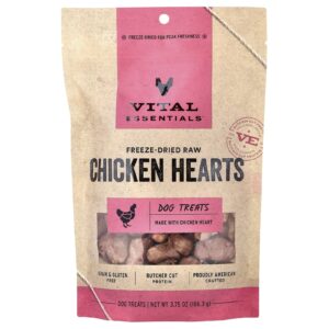 Vital Essentials Guloseimas Cruas para Cães Liofilizadas Corações de Frango 1063 g (375 oz)