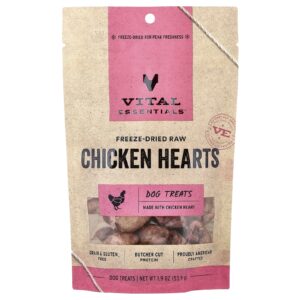 Vital Essentials Guloseimas Cruas para Cães Liofilizadas Corações de Frango 539 g (19 oz)