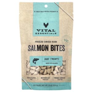 Vital Essentials Guloseimas Cruas para Cães Liofilizadas Salmon Bites 709 g (25 oz)