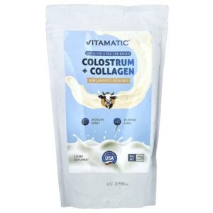 Vitamatic Colostro + Colágeno em Pó Sem Sabor 454 g (16 oz)