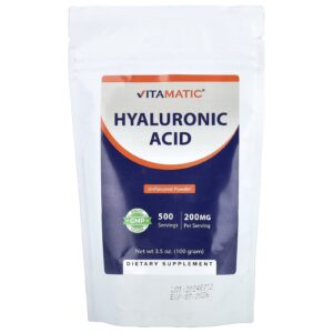 Vitamatic Ácido Hialurônico em Pó Sem Sabor 100 g (35 oz)