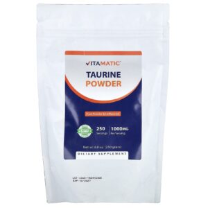 Vitamatic Taurina em Pó Sem Sabor 250 g (88 oz)