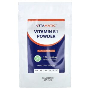 Vitamatic Vitamina B1 em Pó Sem Sabor 100 g (35 oz)