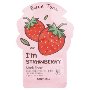 TonyMoly Im Strawberry Máscara de Beleza para Tons Uniformes 1 Unidade 21 g (074 oz)