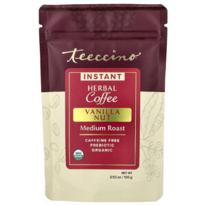 Teeccino Café de Ervas Instantâneo Baunilha e Nozes Torra Média Sem Cafeína 100 g (353 oz)