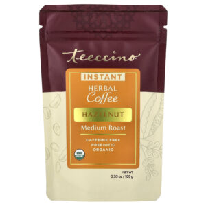 Teeccino Café de Ervas Instantâneo Avelã Torra Média Sem Cafeína 100 g (353 oz)