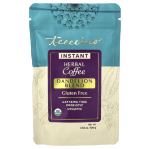 Teeccino Café de Ervas Instantâneo Mistura de Dente-de-Leão Sem Cafeína 100 g (353 oz)